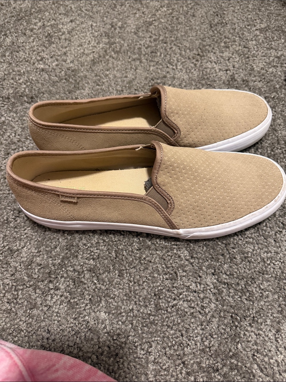 Keds womens Slip-On Loafers in Tan Suede